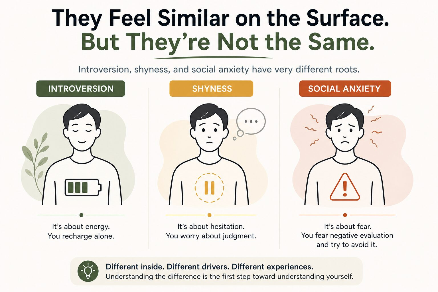 Introversion, Shyness vs. Social Anxiety: What’s the Difference?