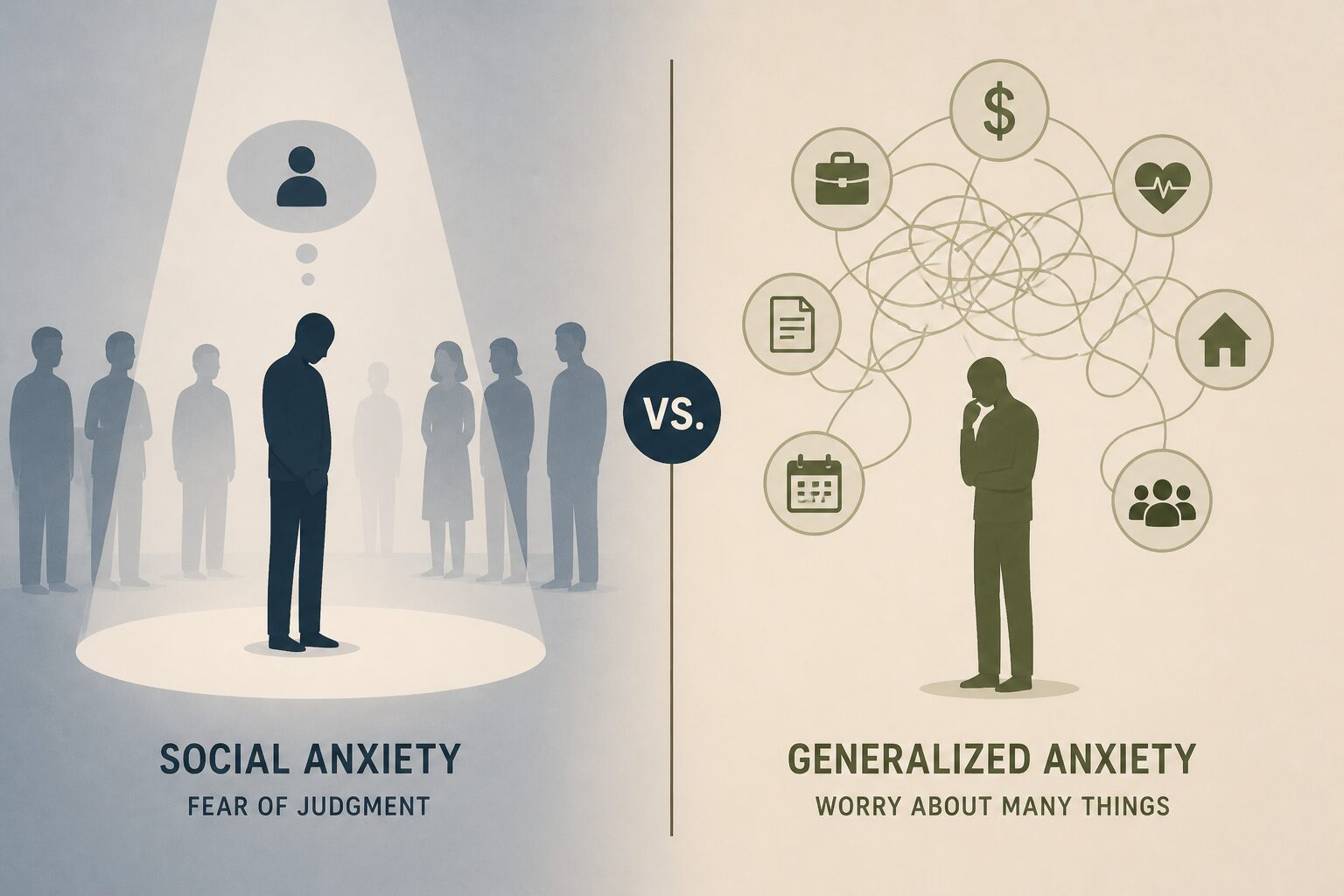Social Anxiety Disorder vs. Generalized Anxiety Disorder
